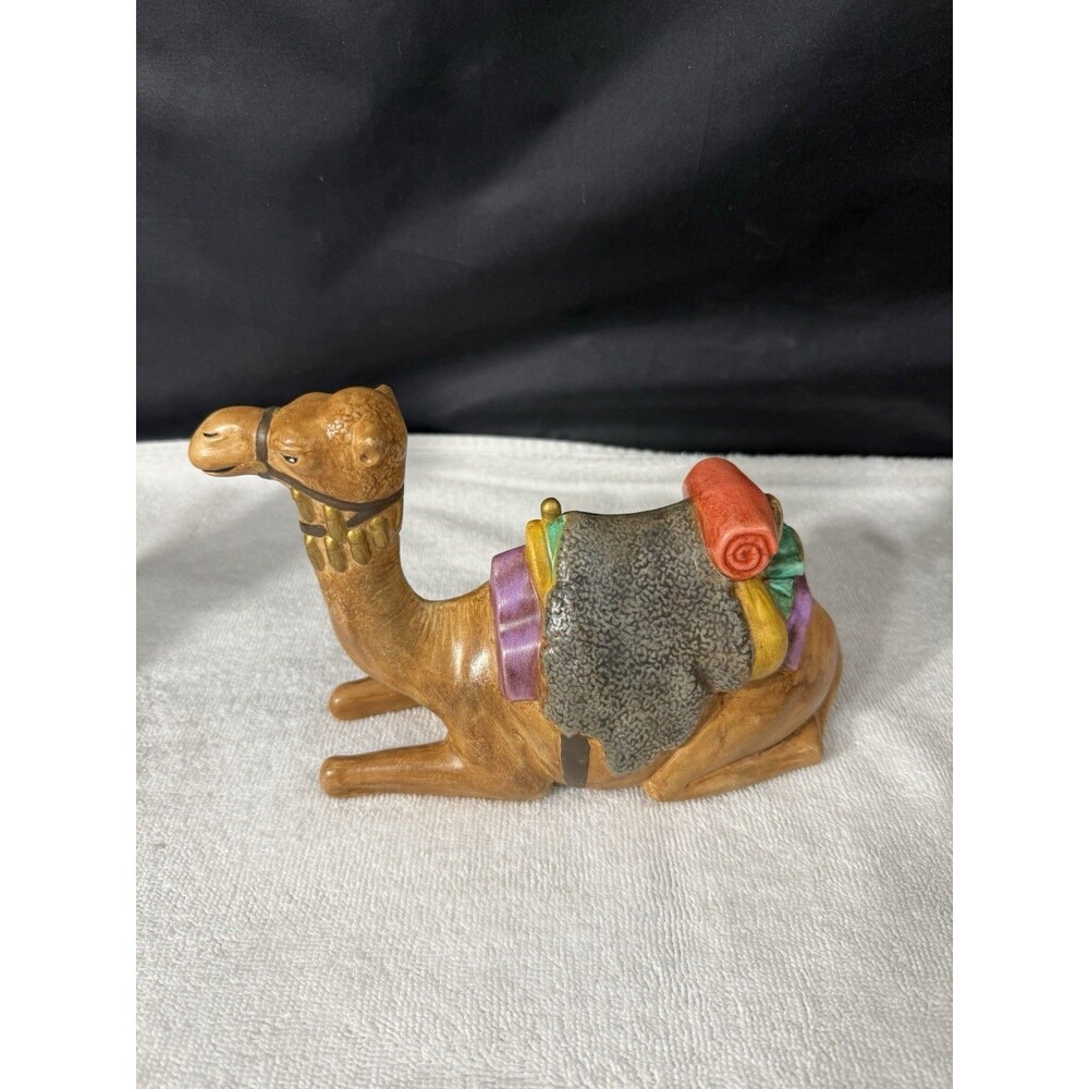 Nativity Figurine Camel   Hand Painted Signed by Artist CB Pottery 7.5'X5.5"X1.5